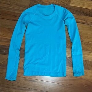 lululemon athletica Blue Long Sleeve swiftly tee size 4